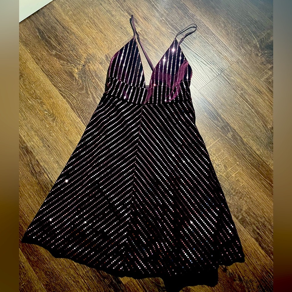 Sparkly, Velvet Purple Party Dress